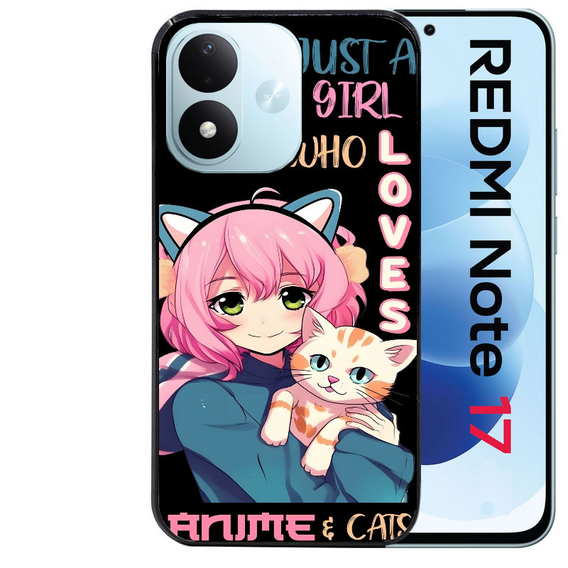 Coque pour Redmi Note 17 et PRO 4G 5G Max anime et chat