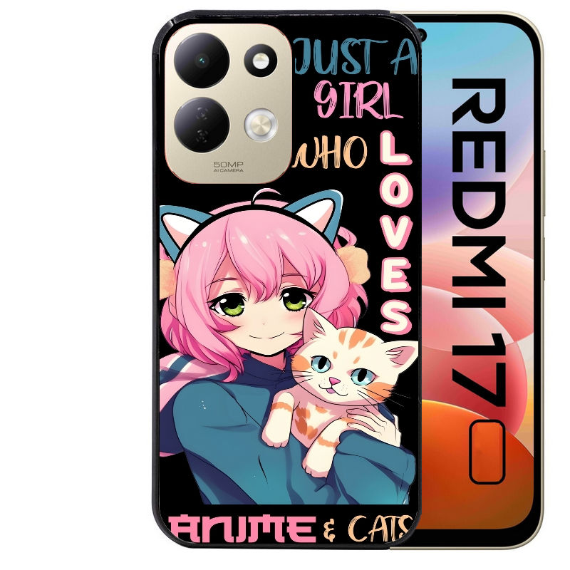 Coque pour Redmi 17 et 17C 4G 5G anime et chat
