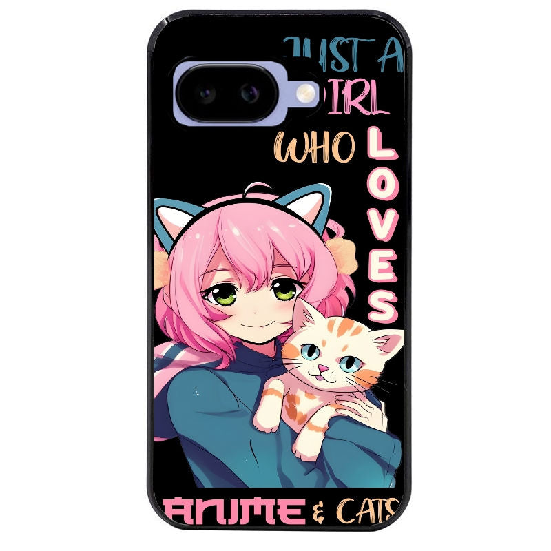 Coque pour Pixel 8A 9A 10A anime et chat