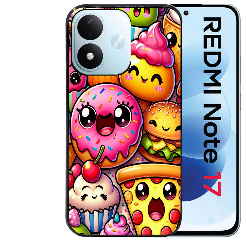 Coque pour Redmi Note 17 et PRO 4G 5G Max anime donut kawaii