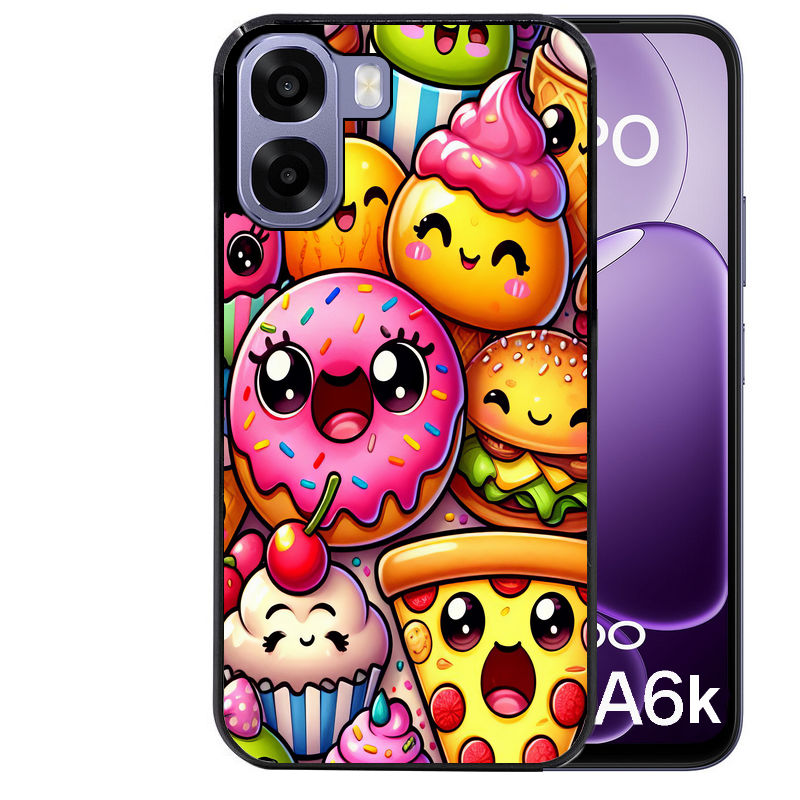 Coque pour Oppo A6 A6 A6K anime donut kawaii