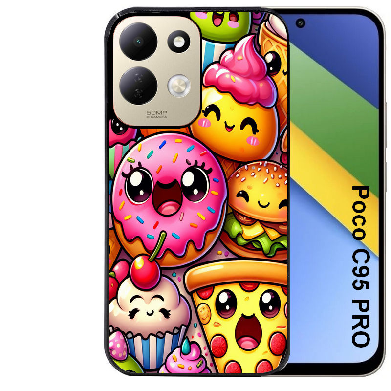 Coque pour POCO C95 PRO anime donut kawaii