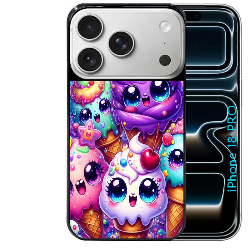 Coque pour Iphone 18 / PRO / PRO MAX / 18E anime ice cream kawaii
