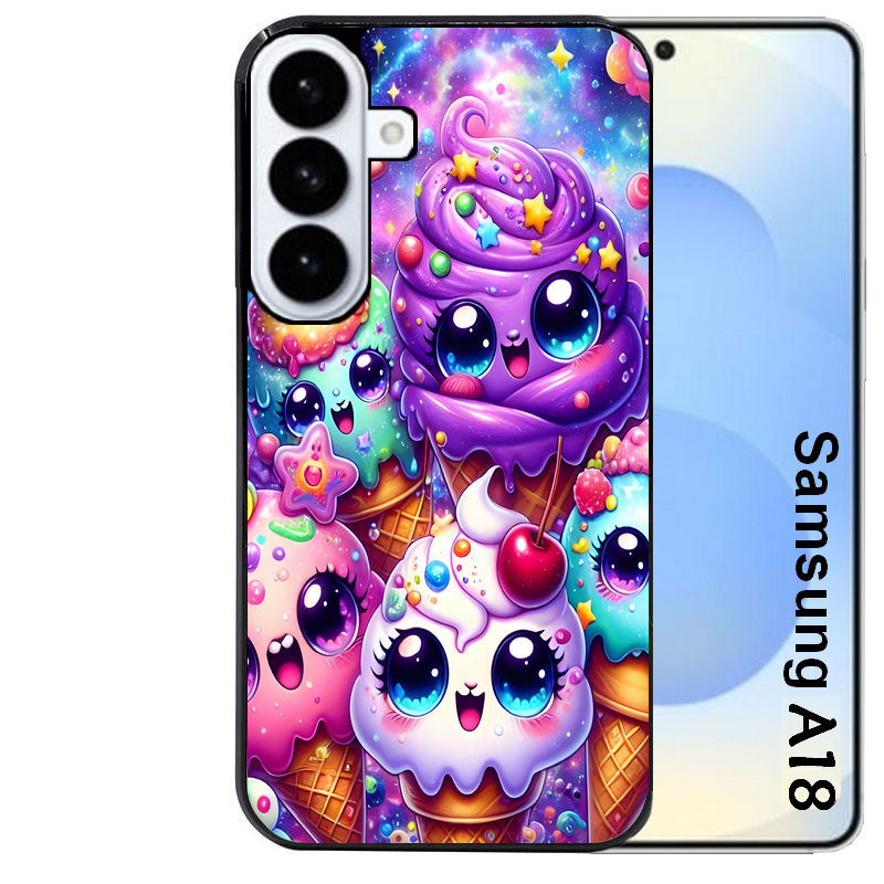 Coque pour Galaxy A08 A18 A28 A38 A58 anime ice cream kawaii