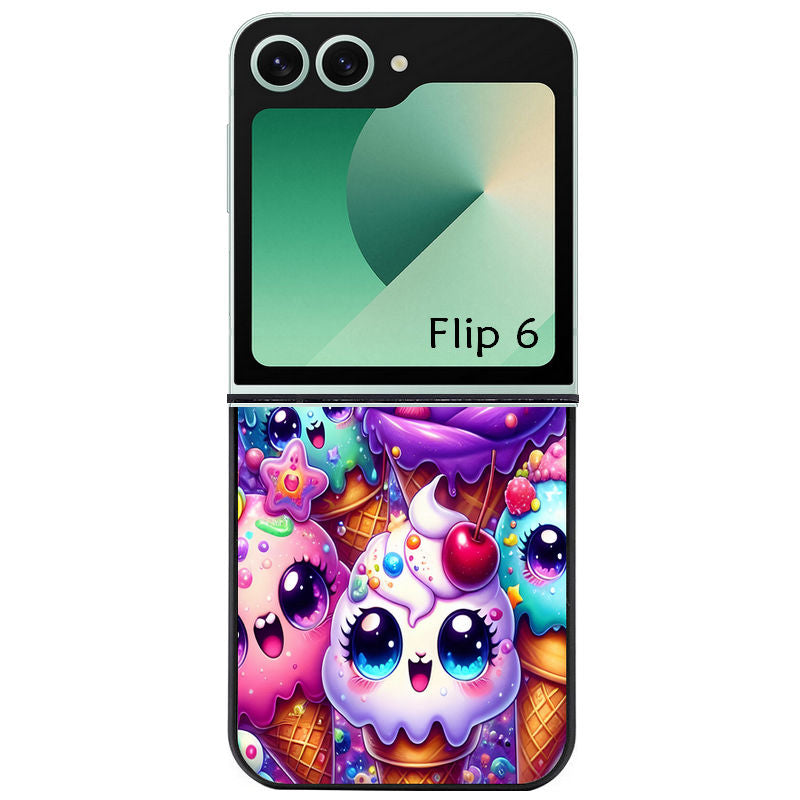 Coque pour Z FLIP 6 7 8 anime ice cream kawaii