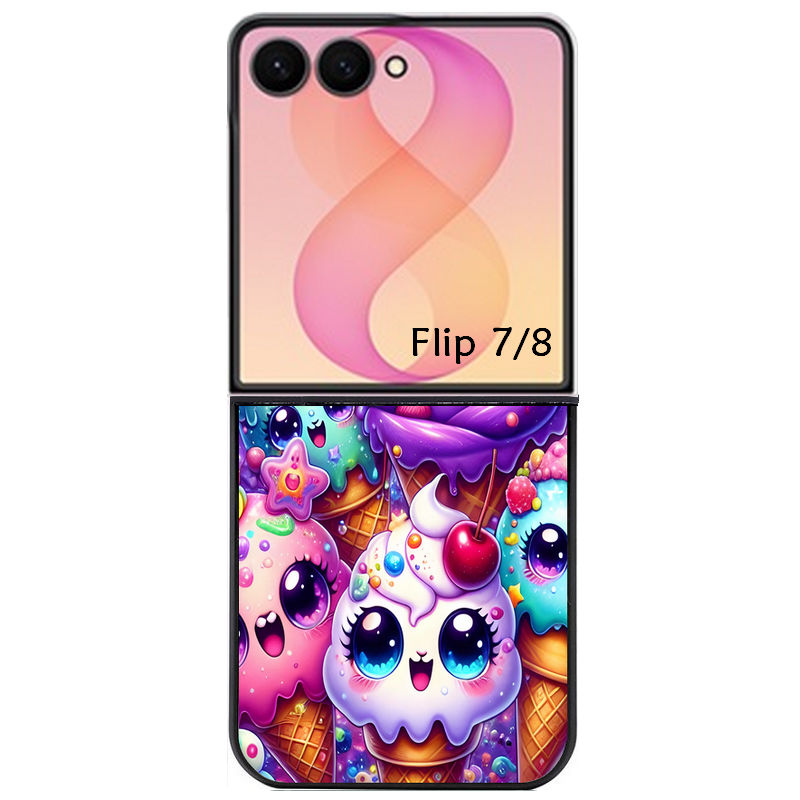 Coque pour Z FLIP 6 7 8 anime ice cream kawaii