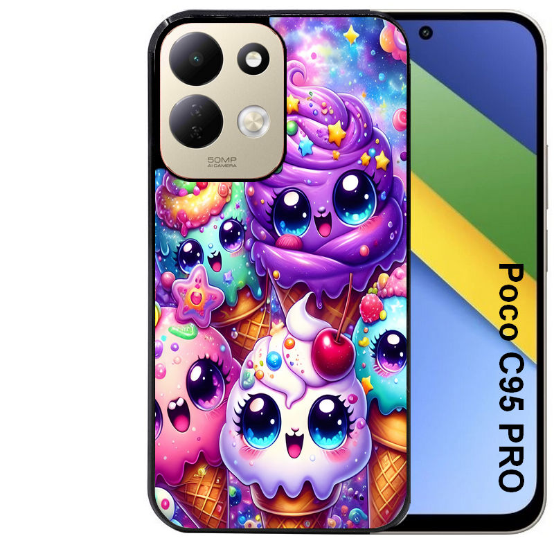 Coque pour POCO C95 PRO anime ice cream kawaii