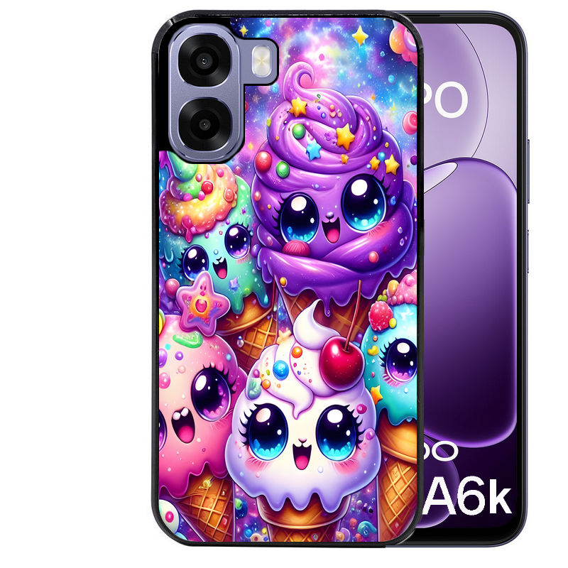 Coque pour Oppo A6 A6 A6K anime ice cream kawaii