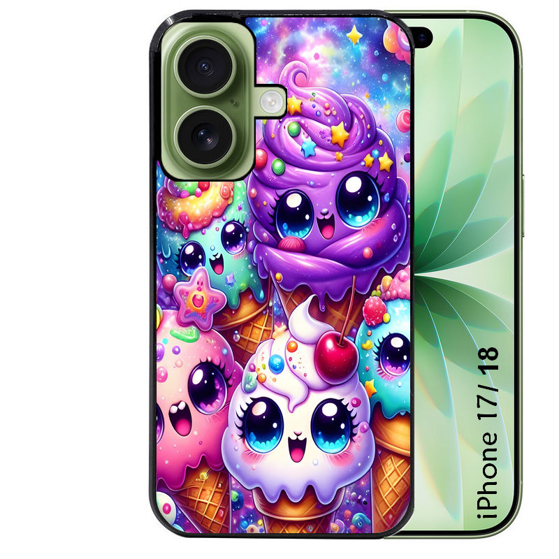 Coque pour Iphone 18 / PRO / PRO MAX / 18E anime ice cream kawaii