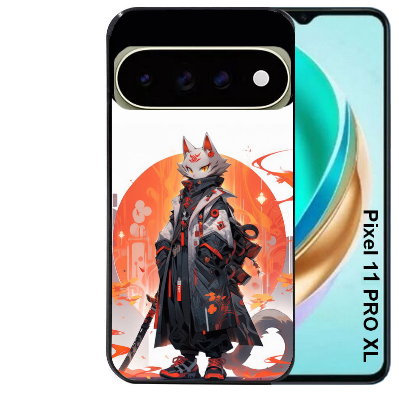 Coque pour Pixel 10 / 11 / PRO / XL personnalisée anime chat japan