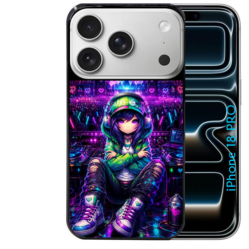 Coque pour Iphone 18 / PRO / PRO MAX / 18E anime manga et love DJ