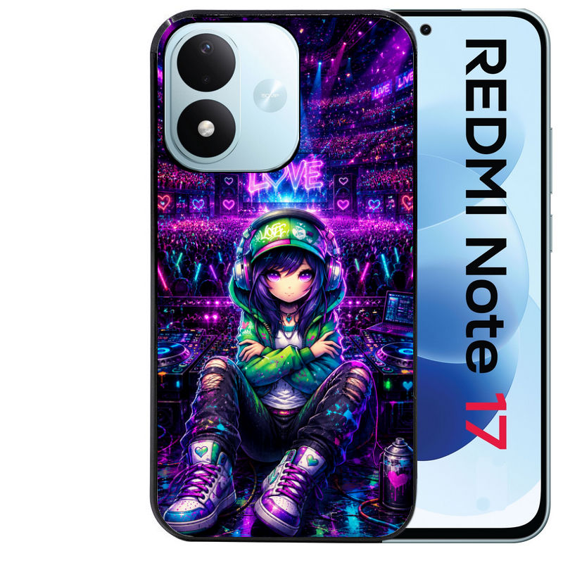 Coque pour Redmi Note 17 et PRO 4G 5G Max anime manga et love DJ