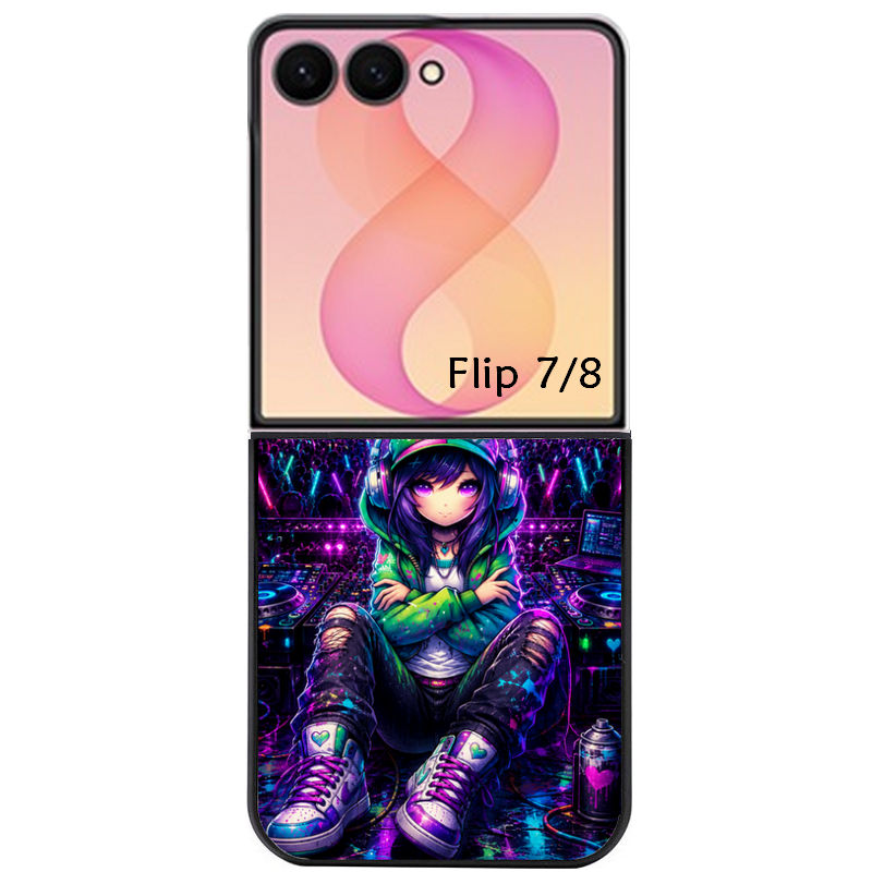Coque pour Z FLIP 6 7 8 anime manga et love DJ