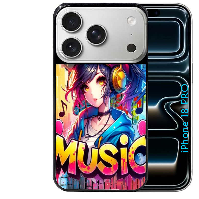 Coque pour Iphone 18 / PRO / PRO MAX / 18E anime manga et music