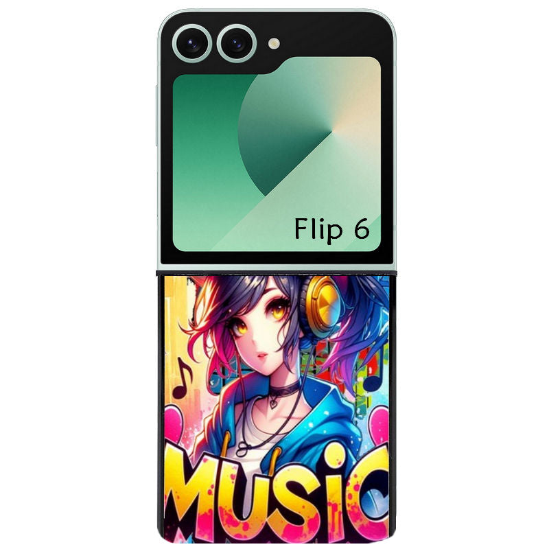 Coque pour Z FLIP 6 7 8 anime manga et music