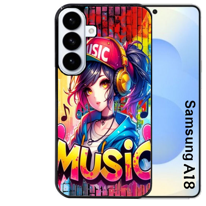 Coque pour Galaxy A08 A18 A28 A38 A58 anime manga et music