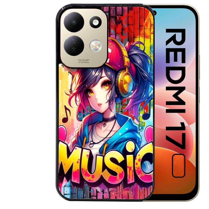 Coque pour Redmi 17 et 17C 4G 5G anime manga et music