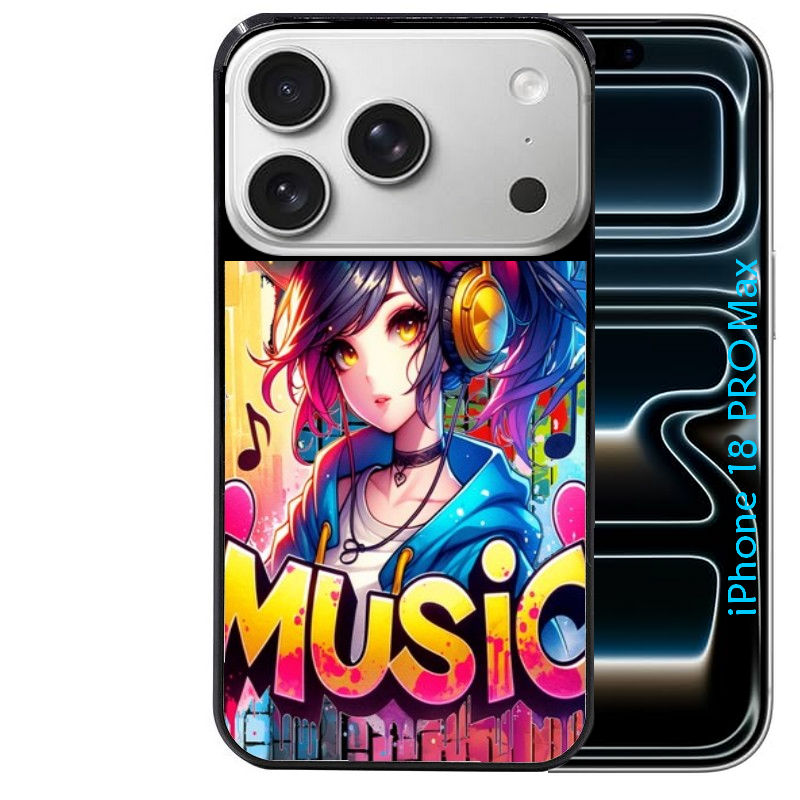Coque pour Iphone 18 / PRO / PRO MAX / 18E anime manga et music