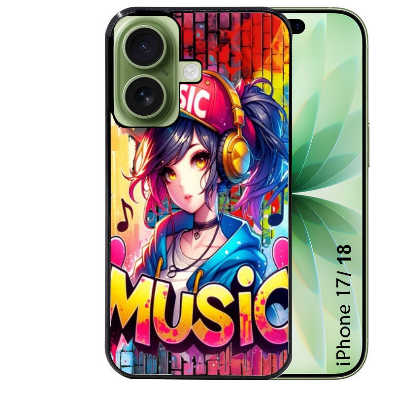 Coque pour Iphone 18 / PRO / PRO MAX / 18E anime manga et music