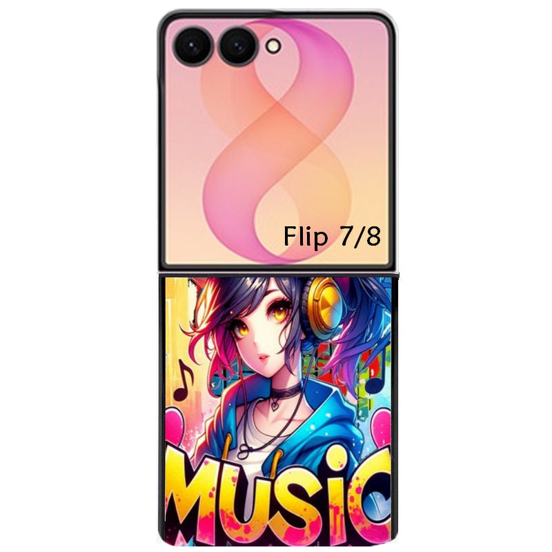 Coque pour Z FLIP 6 7 8 anime manga et music