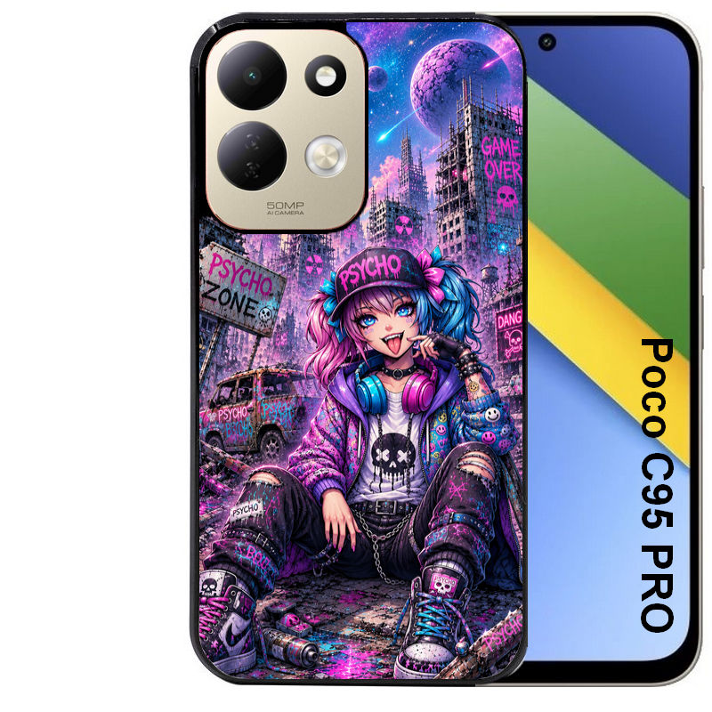 Coque pour POCO C95 PRO anime manga et psycho