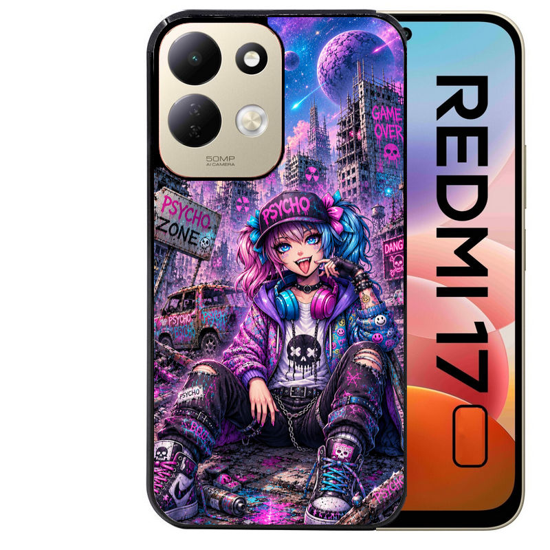 Coque pour Redmi 17 et 17C 4G 5G anime manga et psycho
