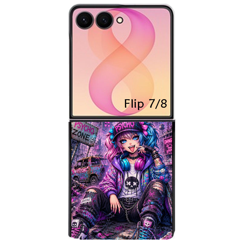 Coque pour Z FLIP 6 7 8 anime manga et psycho