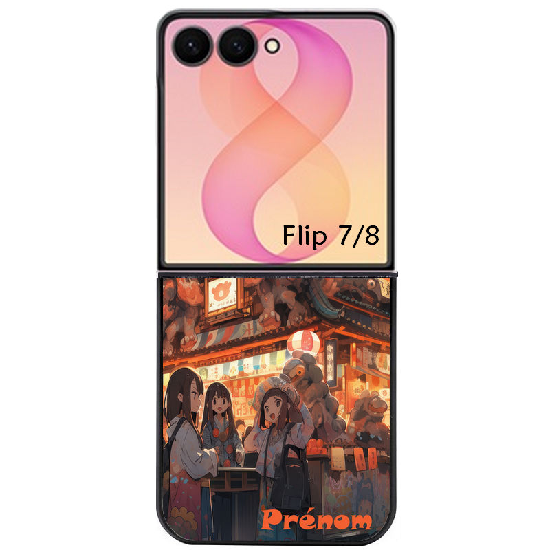 Coque pour Z FLIP 6 7 8 personnalisée anime street japan