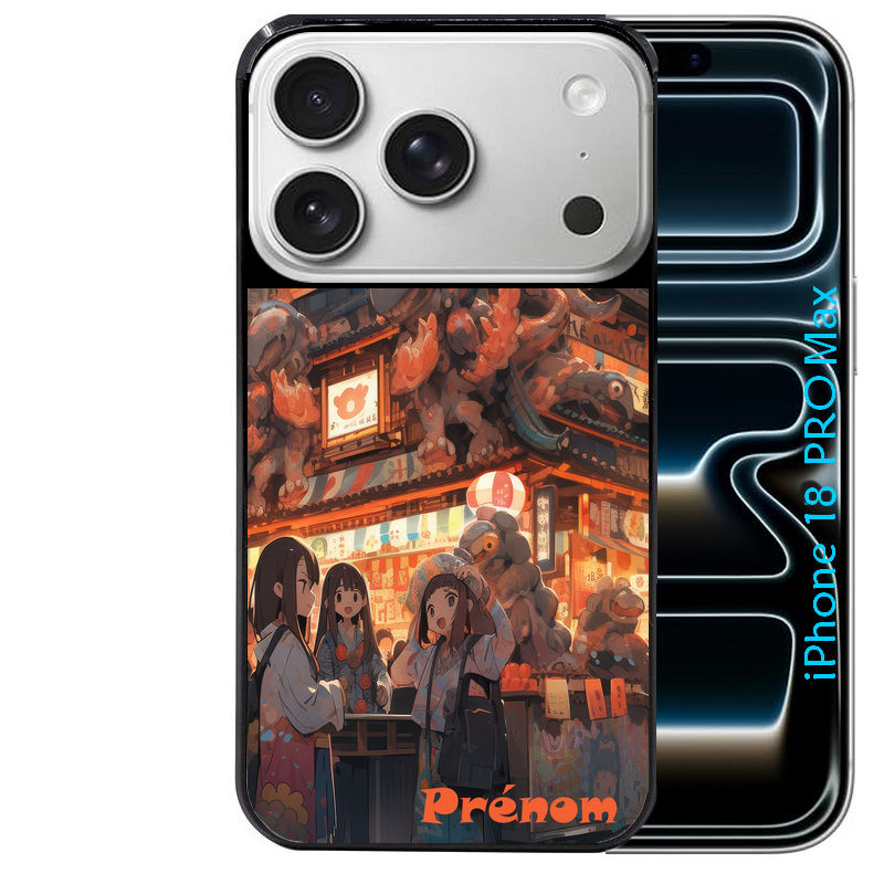 Coque pour Iphone 18 / PRO / PRO MAX / 18E personnalisée anime street japan
