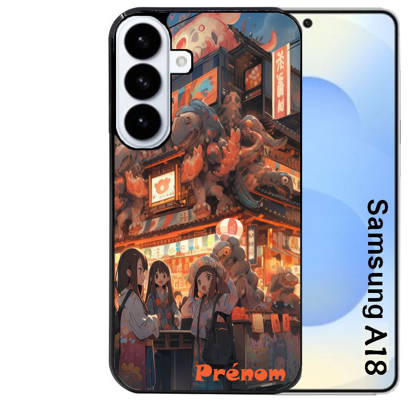 Coque pour Galaxy A08 A18 A28 A38 A58 personnalisée anime street japan
