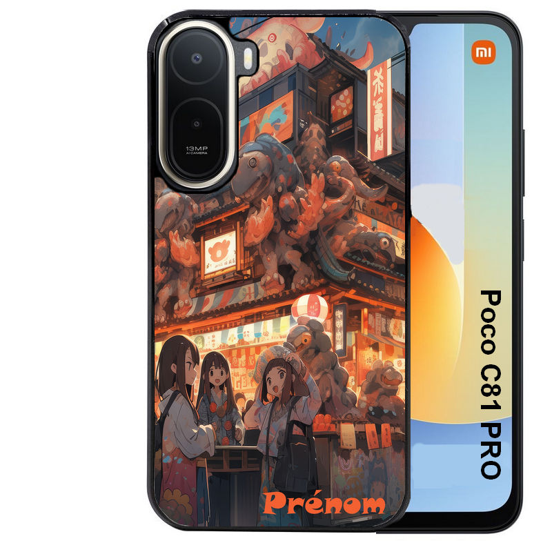 Coque pour POCO C81 PRO personnalisée anime street japan
