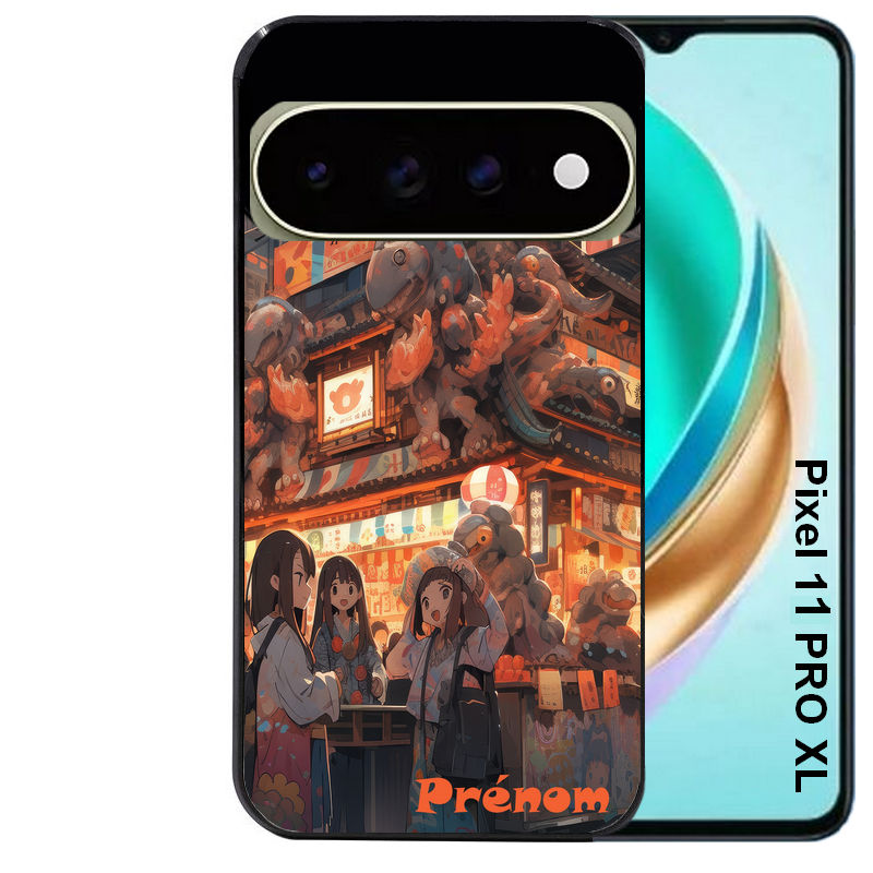 Coque pour Pixel 10 / 11 / PRO / XL personnalisée anime street japan