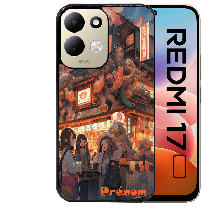 Coque pour Redmi 17 et 17C 4G 5G personnalisée anime street japan