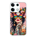 Coque taperso pour POCO X6 5G avec motif femme papillon protection antichoc personnalisée