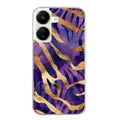 Coque taperso pour POCO C65 4G avec motif zebre violet protection antichoc personnalisée