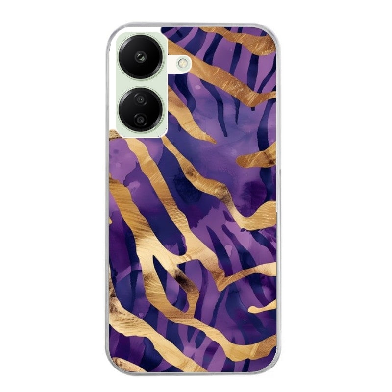 Coque taperso pour POCO C65 4G avec motif zebre violet protection antichoc personnalisée