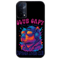 Coque noire taperso pour OPPO A54 et A74 5G avec motif capybara club protection antichoc personnalisée