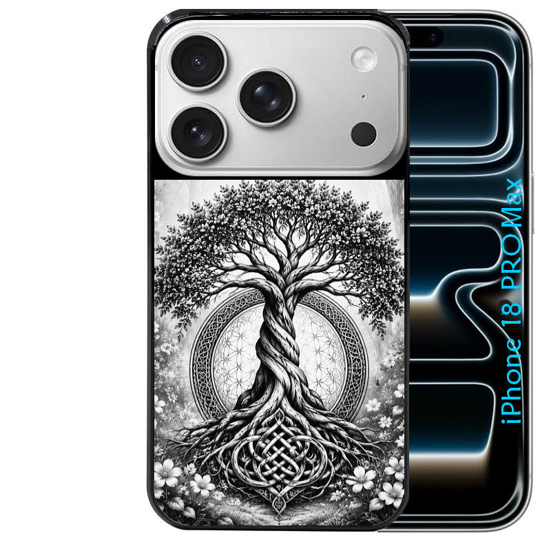 Coque pour Iphone 18 / PRO / PRO MAX / 18E arbre de vie fleur