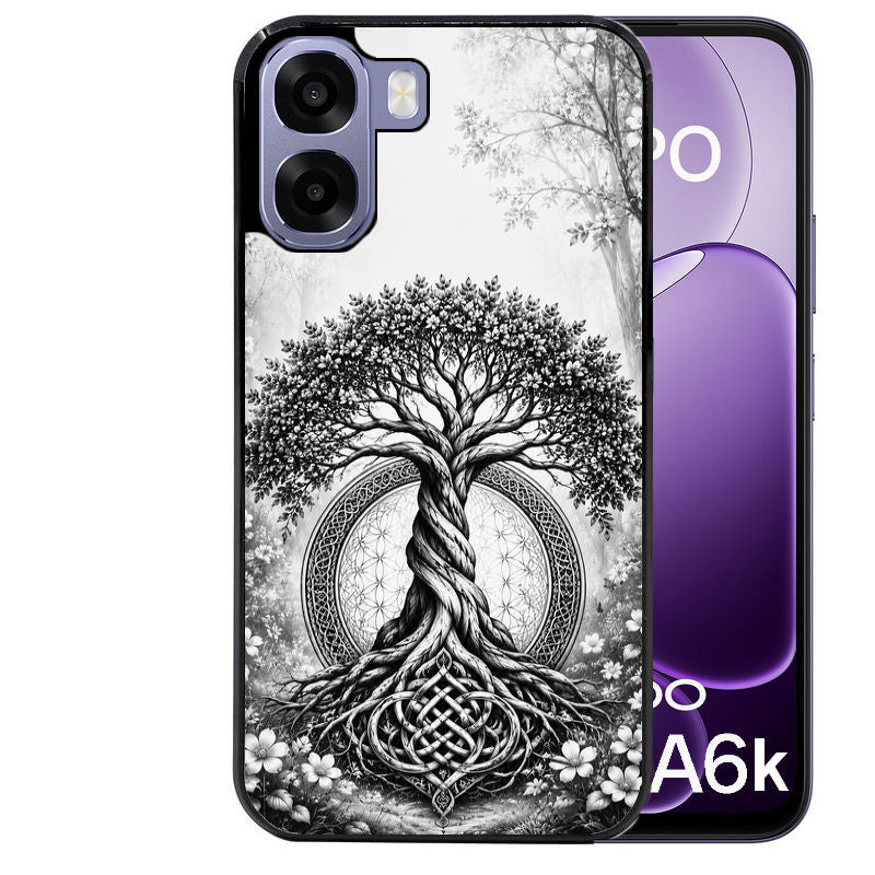 Coque pour Oppo A6 A6 A6K arbre de vie fleur