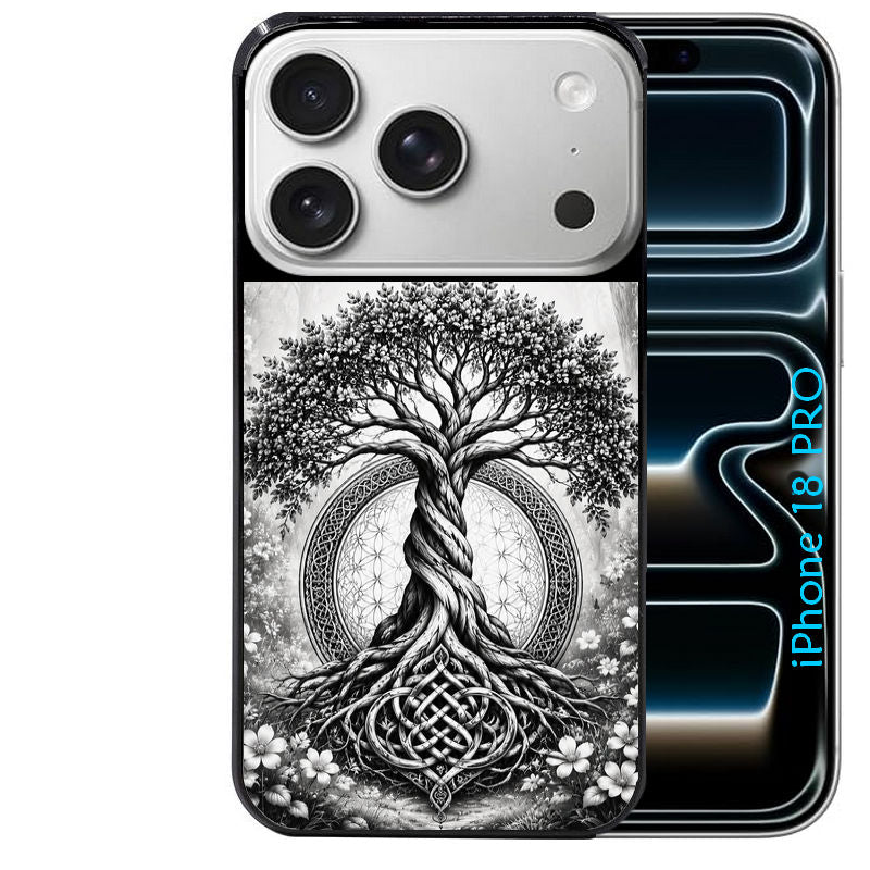 Coque pour Iphone 18 / PRO / PRO MAX / 18E arbre de vie fleur
