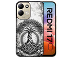 Coque pour Redmi 17 et 17C 4G 5G arbre de vie fleur