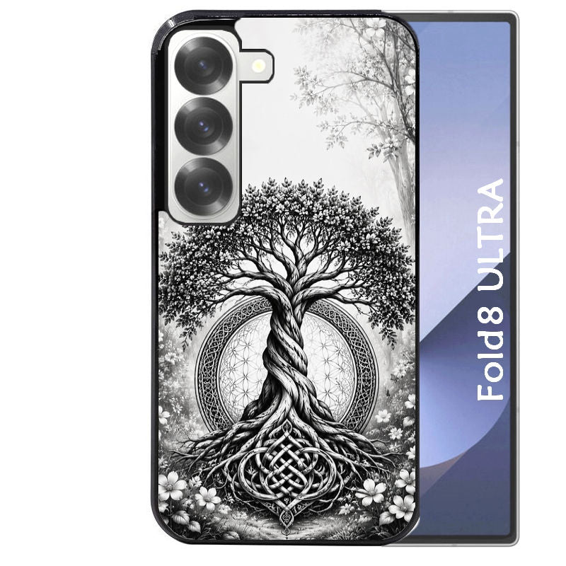 Coque pour Z Fold 8 / ULTRA arbre de vie fleur