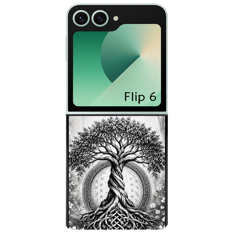 Coque pour Z FLIP 6 7 8 arbre de vie fleur