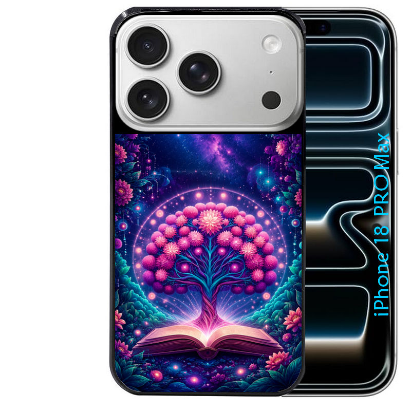 Coque pour Iphone 18 / PRO / PRO MAX / 18E arbre de vie violet