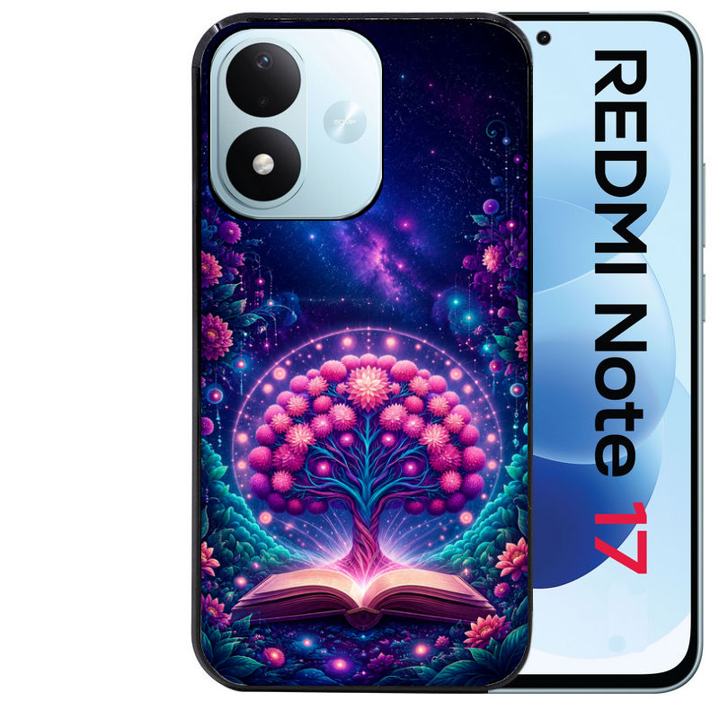 Coque pour Redmi Note 17 et PRO 4G 5G Max arbre de vie violet