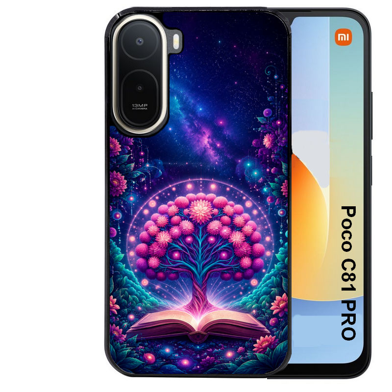 Coque pour POCO C81 PRO arbre de vie violet