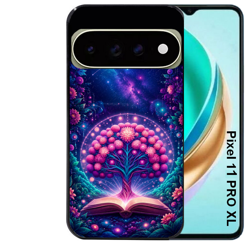 Coque pour Pixel 10 / 11 / PRO / XL arbre de vie violet