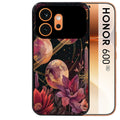 Coque noire taperso pour Honor 600 et 600 PRO avec motif astro et fleurs protection antichoc personnalisée