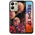 Coque pour Redmi 17 et 17C 4G 5G astro et fleurs