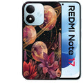 Coque pour Redmi Note 17 et PRO 4G 5G Max astro et fleurs